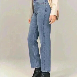 Abercrombie New NWOT Curve Love Ankle Straight Jeans Plus Size 36